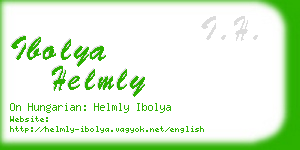 ibolya helmly business card